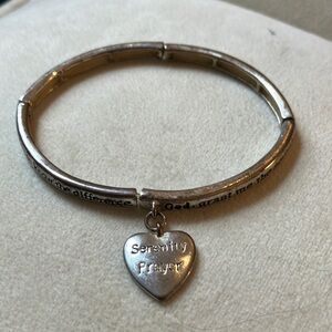 Silver Serenity Prayer Bracelet